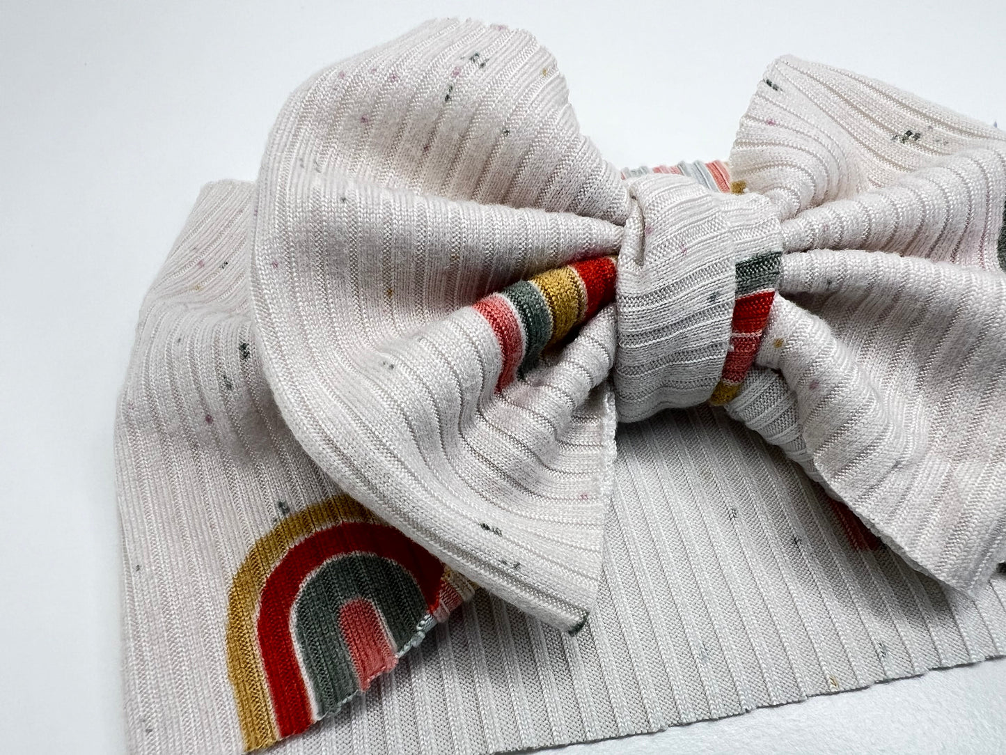 Rainy Rainbow Baby Headwrap Bow πβ¨