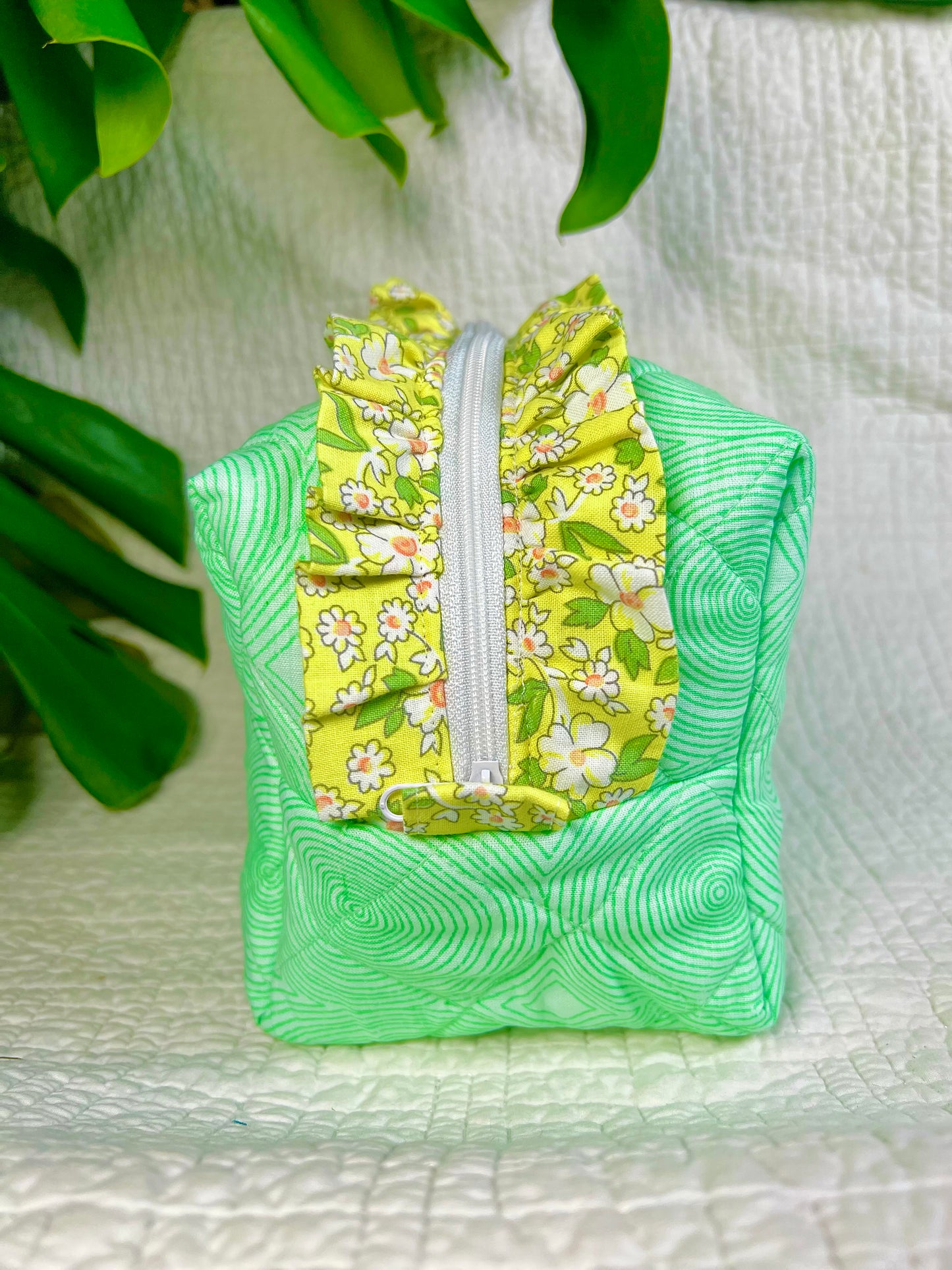 Green Glow Large Ruffle Essentials Bag