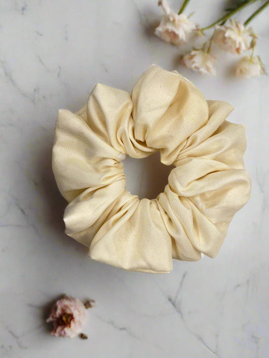 Classic Cream Cotton Scrunchie  ✨🤍