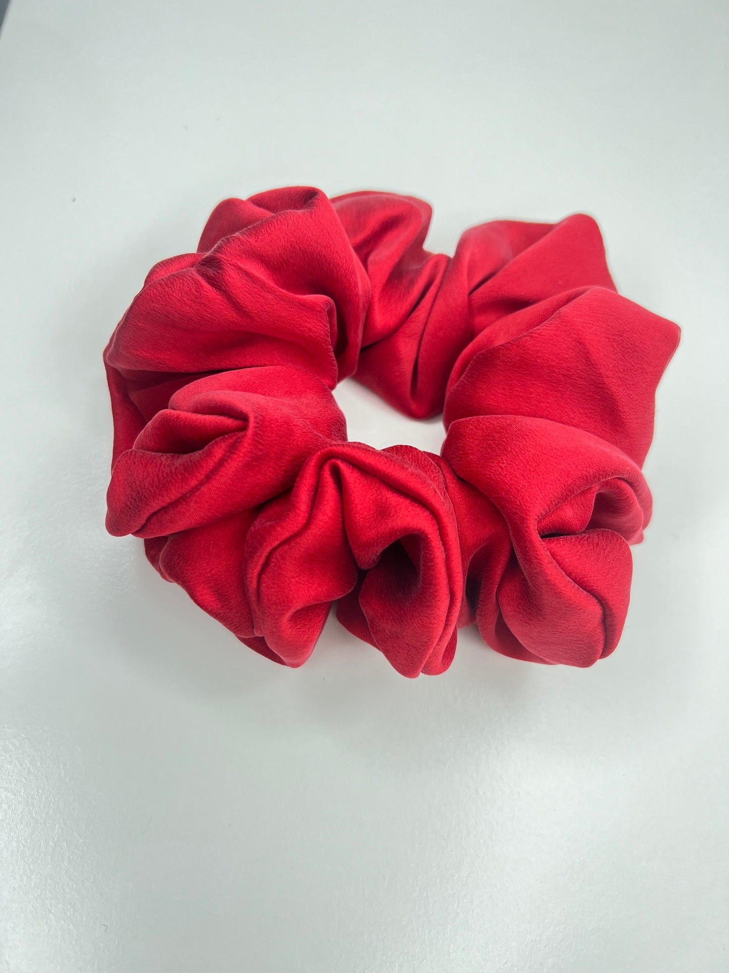 Rose Red Satin Scrunchie 🌹✨