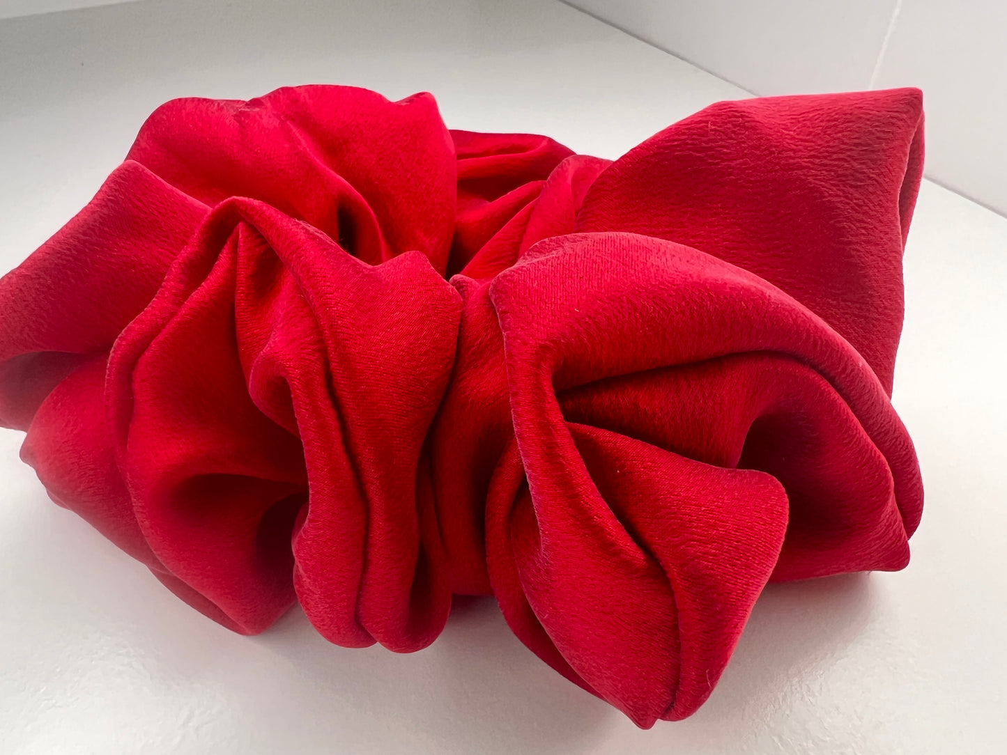 Rose Red Satin Scrunchie 🌹✨