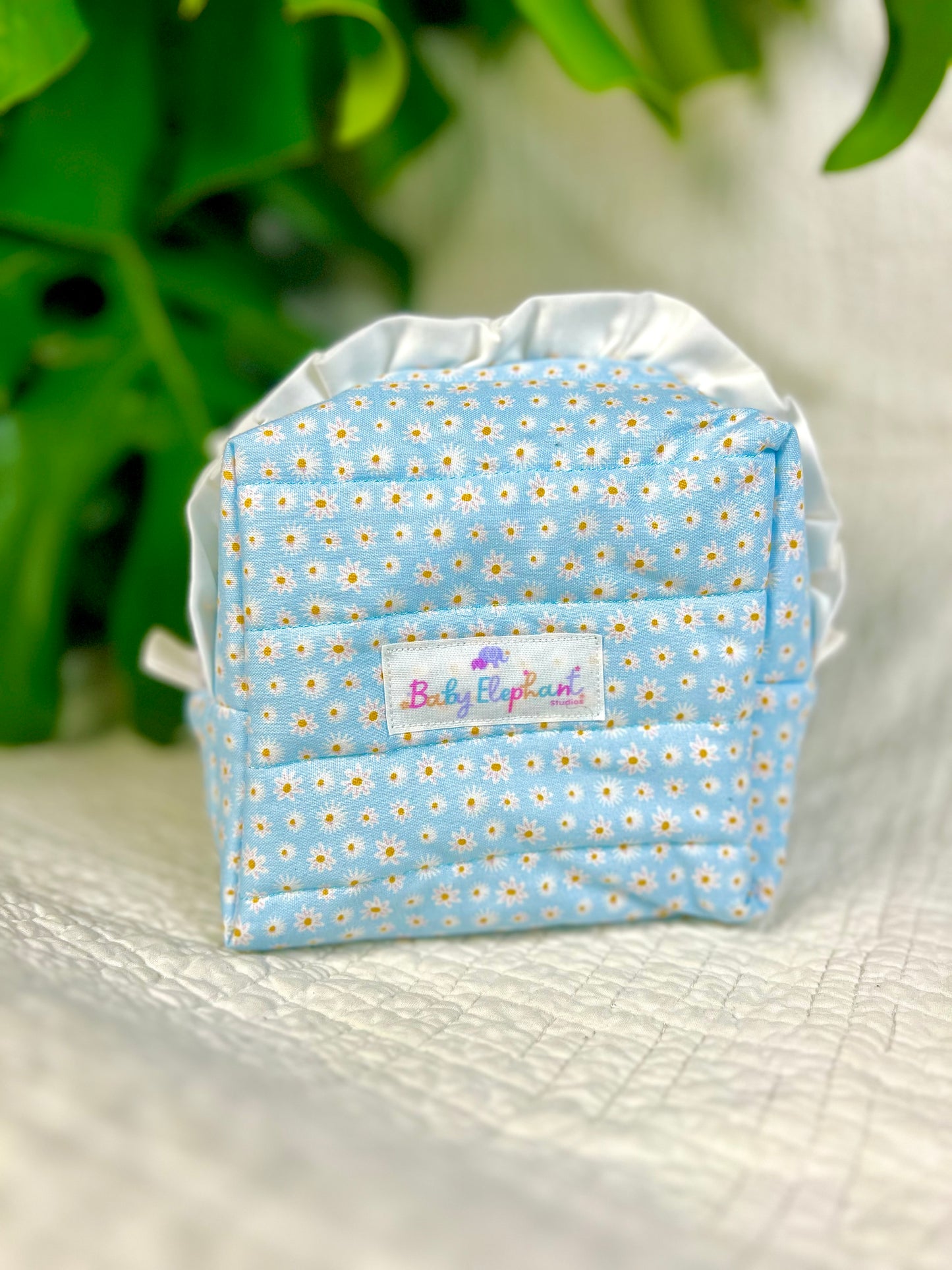 Daisy Blue Medium Ruffle Essentials Bag