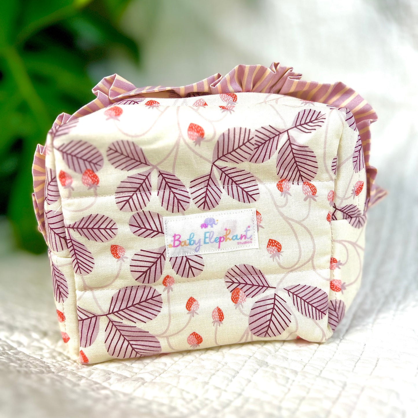 Strawberry Garden Medium Ruffle Essentials Bag