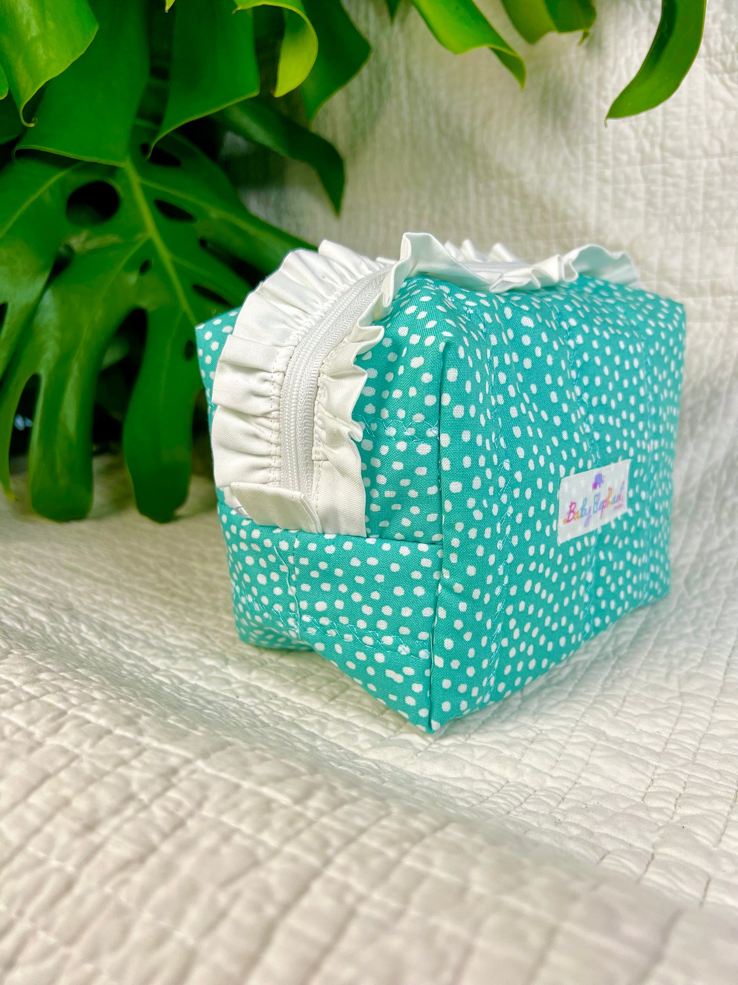Polka Dot Medium Ruffle Essentials Bag