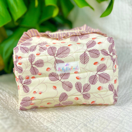 Strawberry Garden Large Ruffle Essentials Bag
