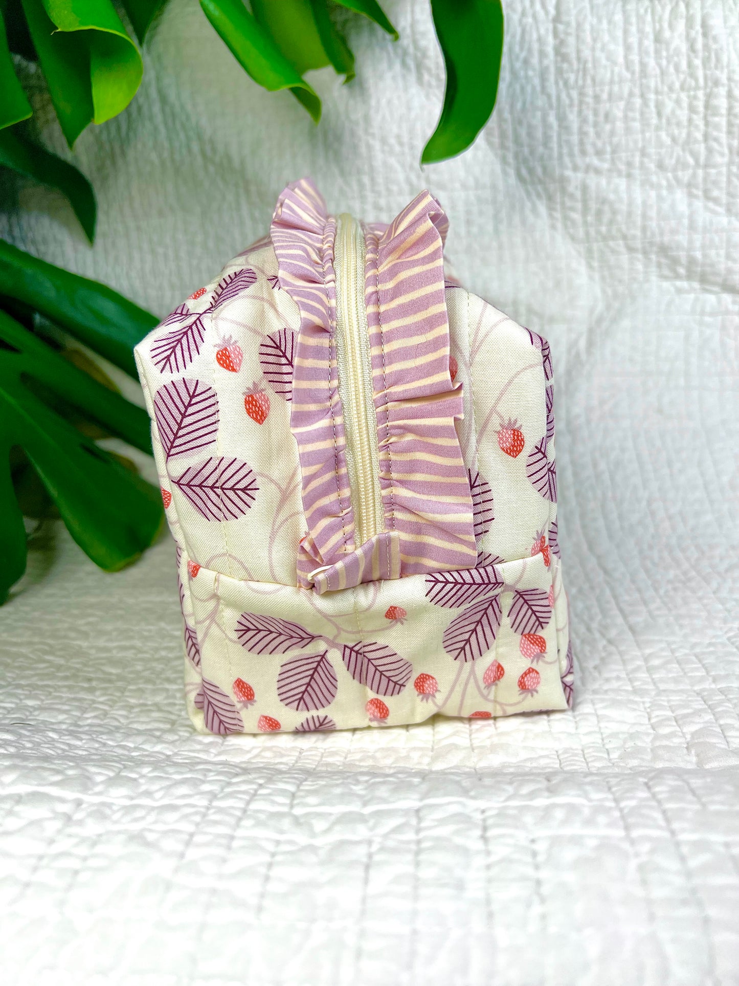 Strawberry Garden Large Ruffle Essentials Bag