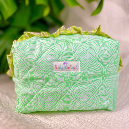 Green Glow Large Ruffle Essentials Bag