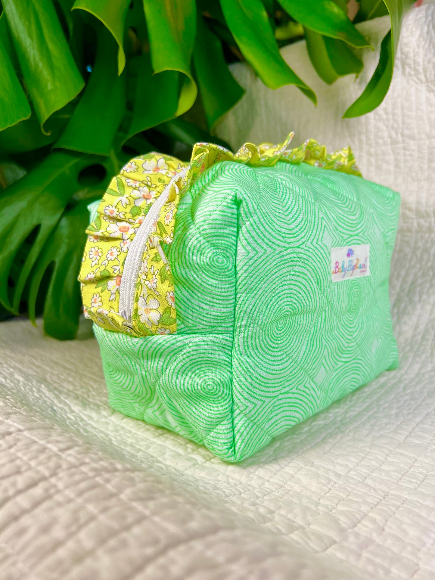 Green Glow Large Ruffle Essentials Bag