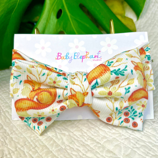 Foxes Den Baby Headwrap Bow 🦊🍃